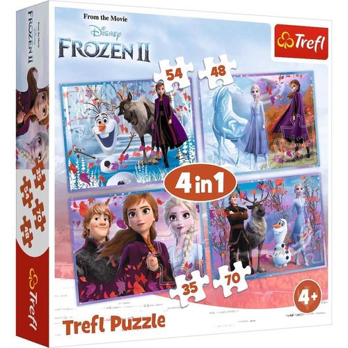купить Головоломка Trefl 34323 Puzzles - 4in1 - Journey into the unknown / Disney Frozen 2 в Кишинёве 