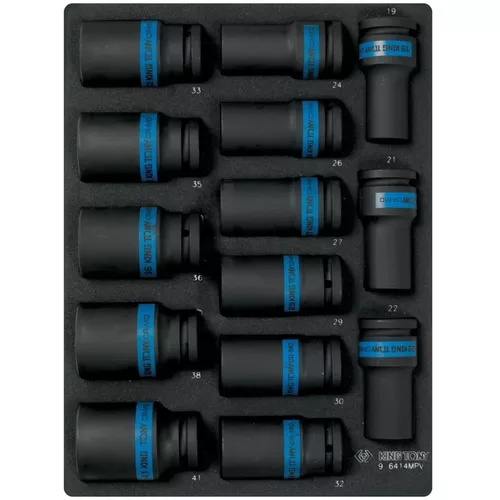 cumpără Set de tubulare, bite, duze King Tony 9-6414MPV Set chei tubulare de impact de 3/4", 6 puncte, 19-41 mm, 14 piese (spumă) în Chișinău 