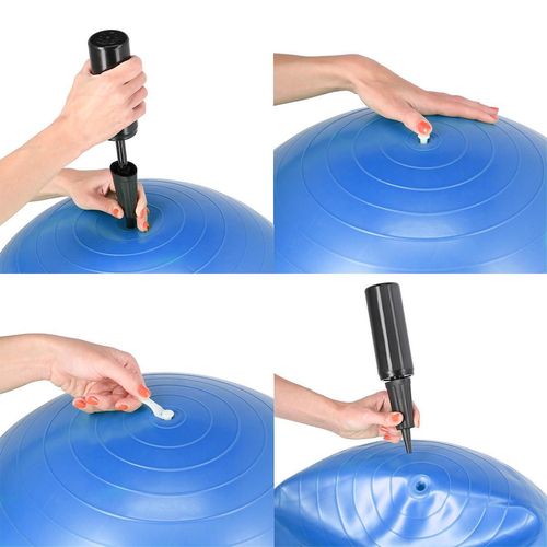 купить Мяч HMS 5633 Minge gimnastica d=75cm cu pompa Azure YB01 (17-42-166) в Кишинёве 