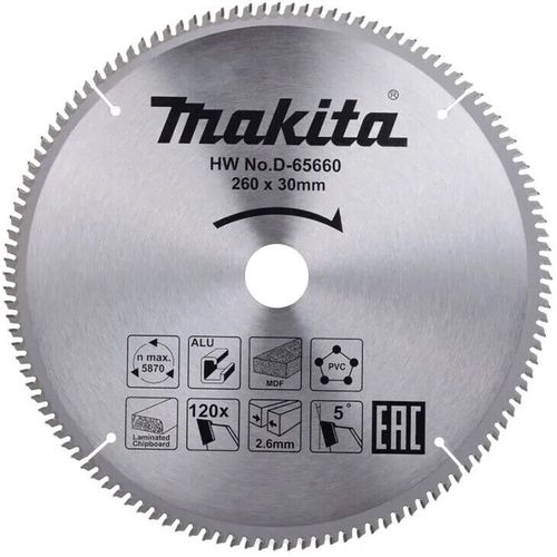cumpără Disc de tăiere Makita D-65660 Disc ferastrau circ multimaterial 260x30x120 în Chișinău 