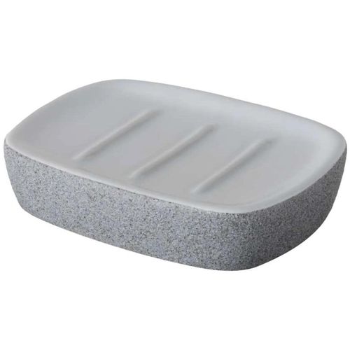 cumpără Săpunieră Bisk 06312 STONE gri. (ceramica) în Chișinău 