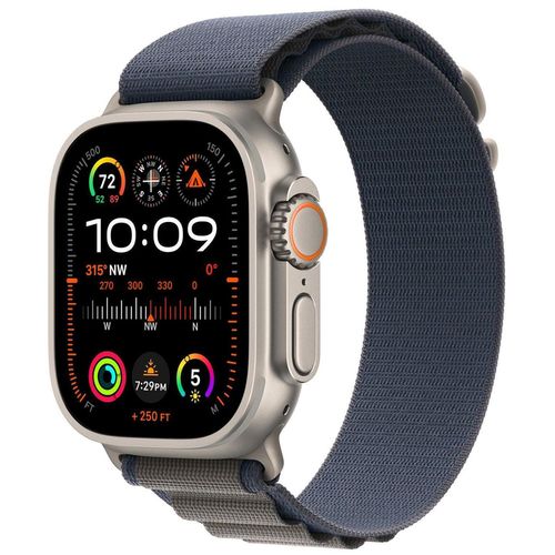 купить Смарт часы Apple Watch Ultra 2 GPS + Cellular, 49mm Blue Alpine - Medium MREP3 в Кишинёве 