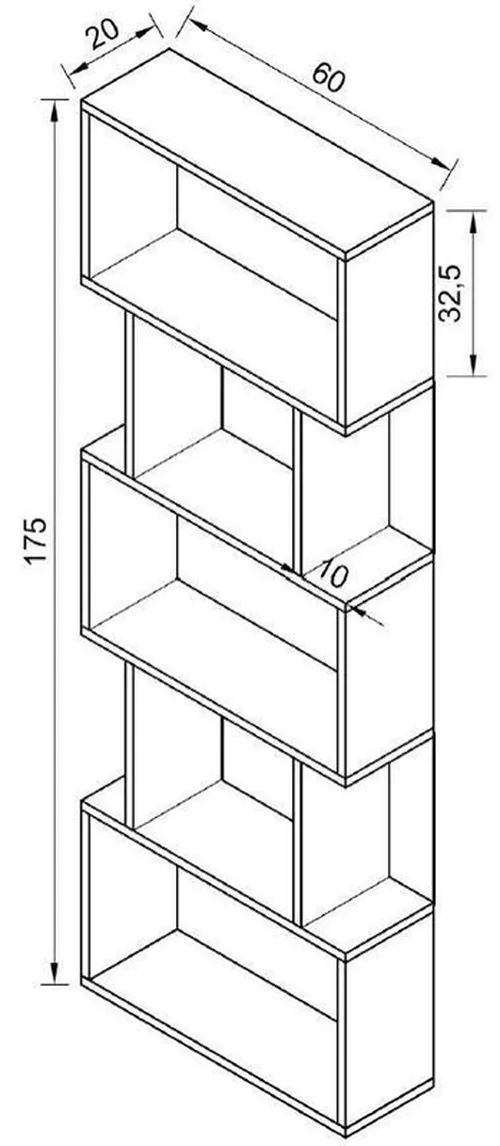 купить Стеллаж Remaks Lilly 6 Shelf White в Кишинёве 