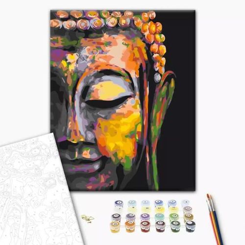 cumpără Tablou pe numere BrushMe RBS30220FC 30x40сm (fără cutie) Buddha multicolor în Chișinău 