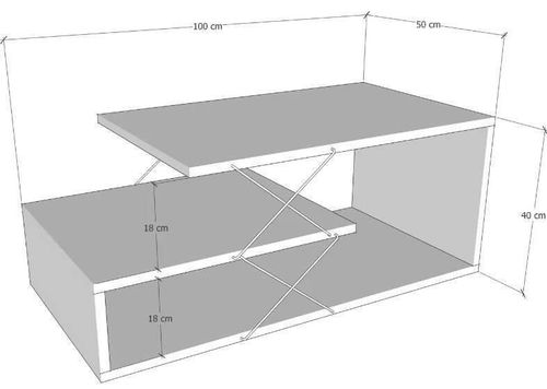 cumpără Măsuţă cafea Trendy Cayenne, Antracit 100x40x50cm în Chișinău 