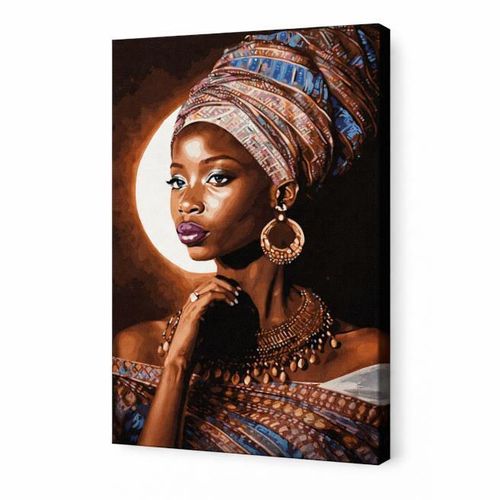 купить Картина по номерам Ideyka KHO2532 40x50cm Eco, Frumusete africana в Кишинёве 