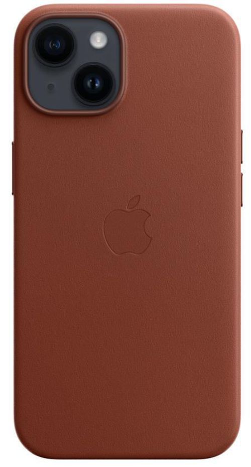 купить Чехол для смартфона Apple iPhone 14 Leather Case with MagSafe, Umber MPP73 в Кишинёве 
