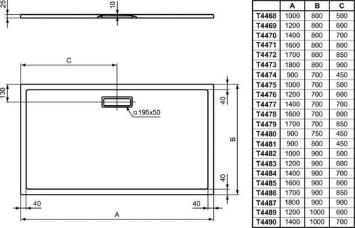 купить Душевой поддон Ideal Standard ULTRAFLAT (T448501) в Кишинёве 