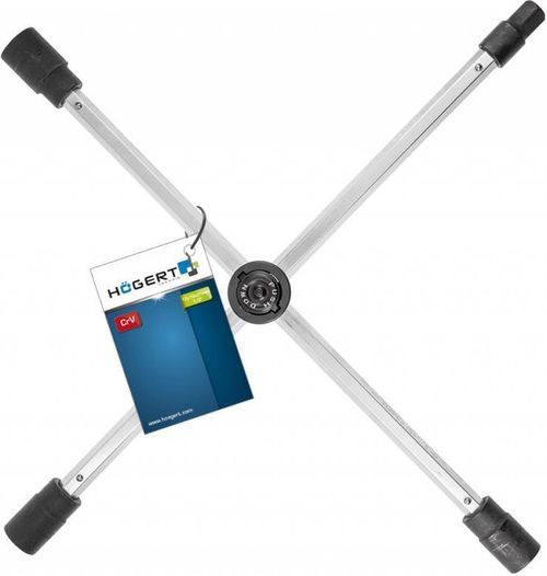 купить Ручной инструмент Hoegert HT8G311 Ключ баллонный крестообразный, складной 17x19x21x22 + 1/2" квадрат в Кишинёве 