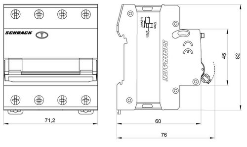 купить Автомат дифференциальный Schrack Technik AK667840 (RCBO) 3+N, AMPARO 6 кА, C 40 А, 30 мА, тип A в Кишинёве 