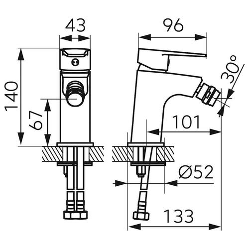 купить Смеситель для биде Ferro RITTO BTR6BL negru в Кишинёве 