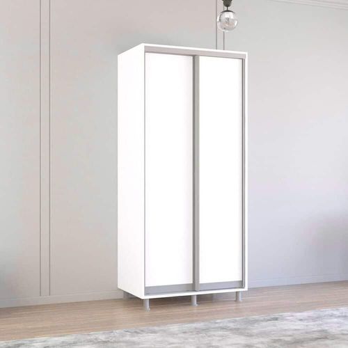 cumpără Dulap Mobildor-Lux Aron-P uși glisante din PAL (120x60x220H cm) Alb Brilliant în Chișinău 