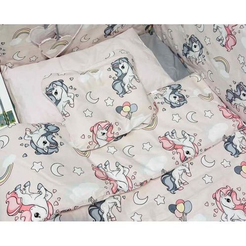cumpără Lenjerie de pat pentru copii PernaMea Set lenjerie Baby Unicorn roz 8 piese (PM.100507) în Chișinău 