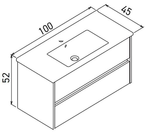 cumpără Dulap pentru lavoar Orka Arno 100 Grey în Chișinău 