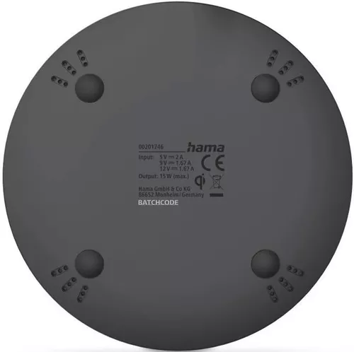 купить Зарядное устройство беспроводное Hama 201746 Smartphone Charging Pad, 15 W, black в Кишинёве 