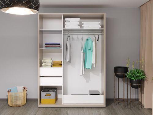 купить Шкаф Bayro Parma Graphite 1600x2250x600 серый камень, купе в Кишинёве 