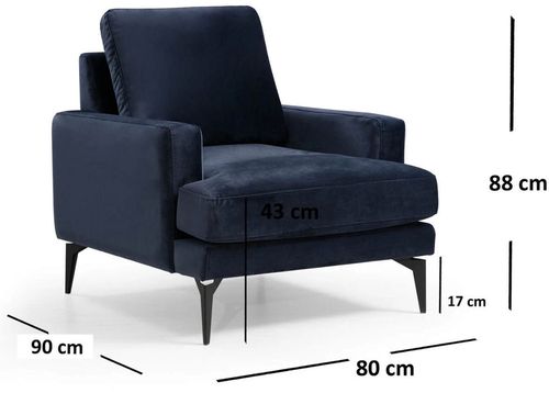 cumpără Fotoliu Trendy Papira-Bleumarin 90x88x80cm în Chișinău 