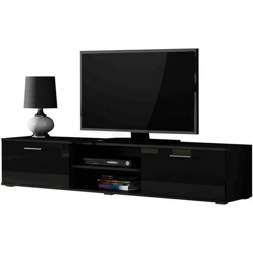 купить Тумба напольная для TV Mirjan Boho/Soho S-3 Black/Black Gloss в Кишинёве 