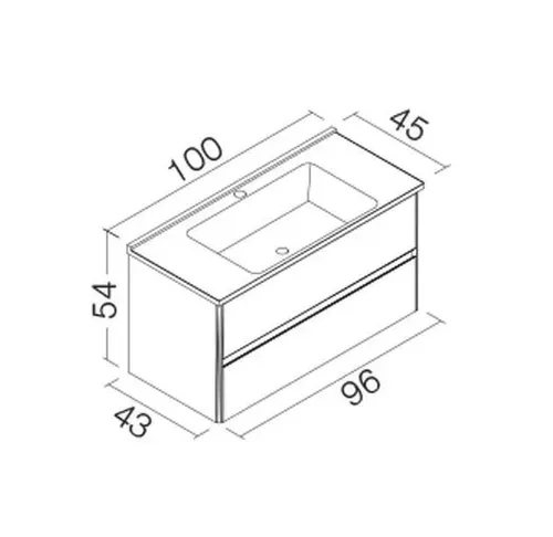 cumpără Dulap pentru lavoar Orka Duden 100 cm în Chișinău 