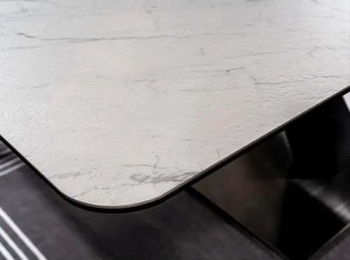 cumpără Masă Signal Canyon Ceramic (White Marble/Black Matte) în Chișinău 