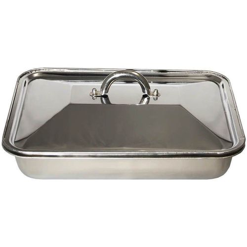 купить Поднос/столик кухонный Oti 181341 tava din inox cu capac 35 x 26 cm в Кишинёве 