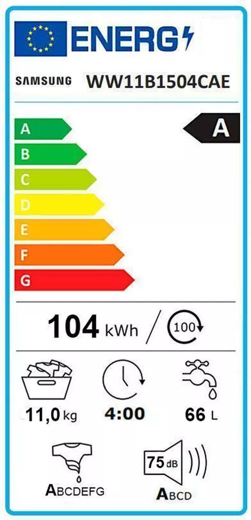 купить Стиральная машина с фронтальной загрузкой Samsung WW11B1504CAEUA в Кишинёве 