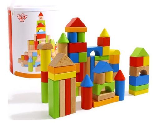 купить Конструктор Tooky Toy TH467 Constructor din lemn 100 buc, 57335 в Кишинёве 