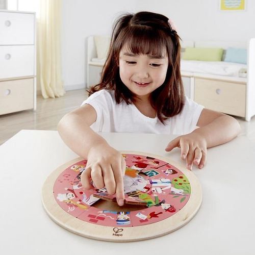 купить Головоломка Hape E1624 Puzzle rotund cu doua fete și meserii в Кишинёве 