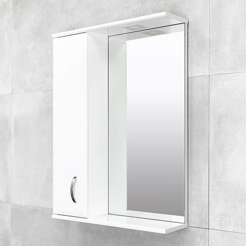 купить Зеркало для ванной Bayro Tory 600x750 левый белый мат в Кишинёве 