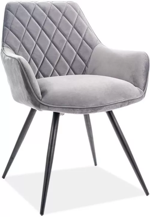 cumpără Scaun Signal Linea velvet czarny stelaz/bl.14 szary în Chișinău 