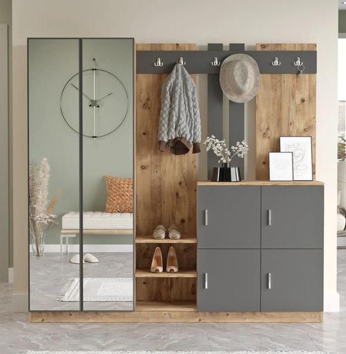 cumpără Mobilă pentru antreu Trendy DD9-AA, 187x180x37cm (GTR001402) în Chișinău 