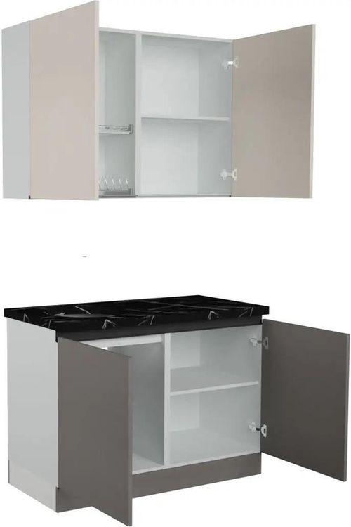 купить Мебель для кухни ArtFlame GOLA Cream/Stone Grey (1.2 m.l.) в Кишинёве 