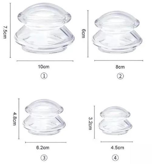 cumpără Dispozitiv de masaj mecanic miscellaneous 12366 Set de ventuze din silicon Transparent (4 buc) 100737 în Chișinău 