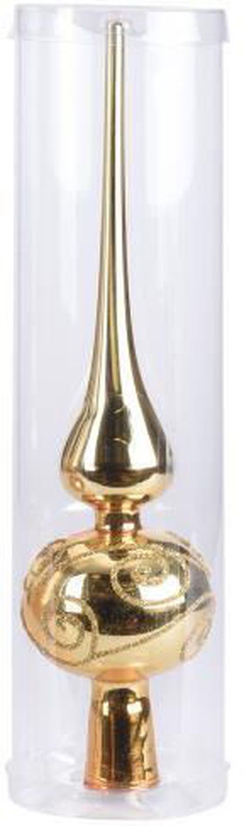 купить Новогодний декор Promstore 32954 Верхушка елочная стеклянная 25сm, золотая в Кишинёве 