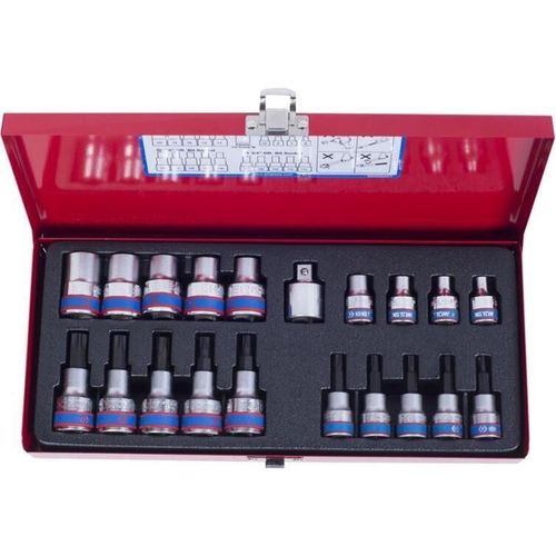 cumpără Set de tubulare, bite, duze King Tony 7120PR Set de biți TORX T10-T55 și E6-E20, 1/2" și 3/8", 20 buc. în Chișinău 