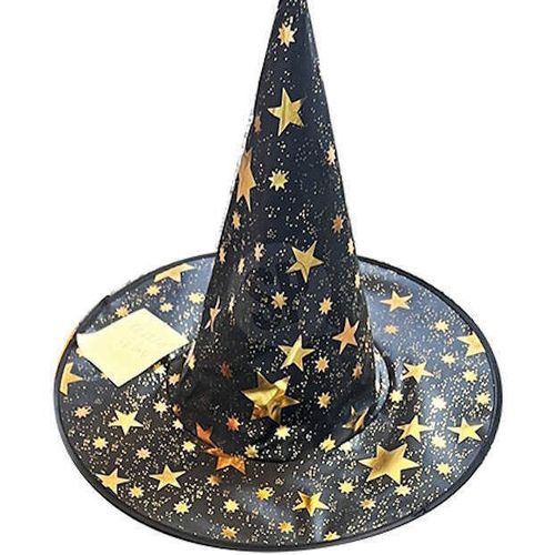 купить Декор Promstore 53785 Palarie vrajitoare Halloween cu stelute, 32X28cm, textil в Кишинёве 