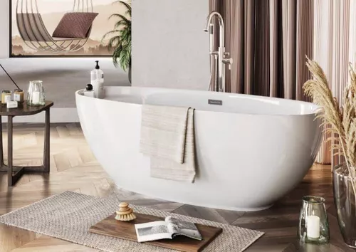 купить Ванна Polimat Kiwi 165x75 + sifon freestanding (acryl) в Кишинёве 