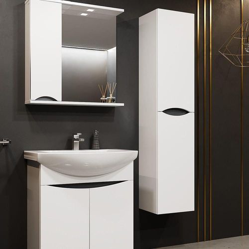 купить Шкаф-пенал Bayro Elara 350x1600 универсальный белый мат, подвесной в Кишинёве 