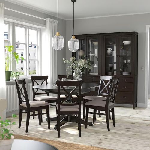 купить Стол Ikea Ingatorp 110/155 (Negru) в Кишинёве 