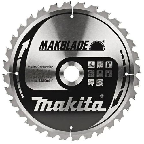 купить Диск отрезной Makita B-08931 Disc taiere lemn makblade 260X30X32TH в Кишинёве 