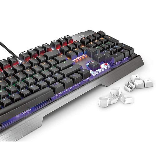 купить Клавиатура Trust Gaming GXT 877 Scarr Mechanical Keyboard, RU, 8 Interchangeable gaming keys, 11 direct-access media keys, height-adjustable feet with anti-slip rubber, USB, Black в Кишинёве 