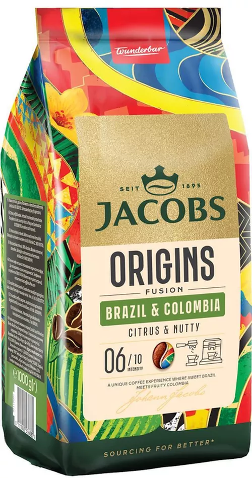 cumpără Cafea Jacobs Origins Brazil & Colombia 1kg în Chișinău 