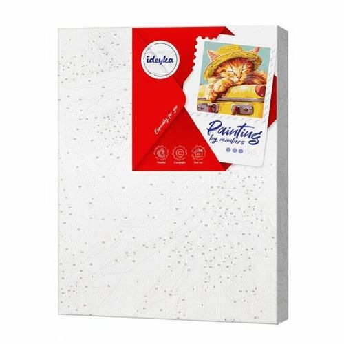 купить Картина по номерам Ideyka KHO6612 30x40cm Eco, Motanas adormit в Кишинёве 