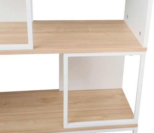 купить Офисный стеллаж Deco Loreto 4 nivele 70X30X113H Oak/White в Кишинёве 
