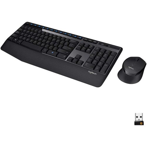 купить Клавиатура+мышь Logitech MK345 Black Wireless Combo, Keyboard + Mouse, 2.4 GHz RF, 920-008534 (set fara fir tastatura+mouse/беспроводной комплект клавиатура+мышь) в Кишинёве 