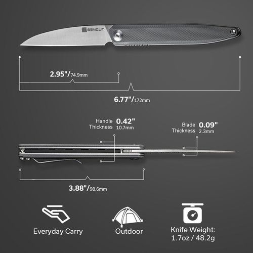 купить Нож походный Sencut S20029-3 Jubil, G10 gri, Liner Lock в Кишинёве 