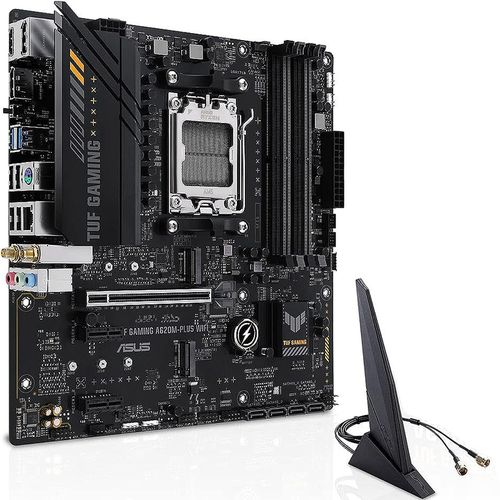 cumpără Placa de baza ASUS TUF GAMING A620M-PLUS WIFI AMD A620, AM5, Dual DDR5 7600+MHz, PCI-E 4.0/3.0 x16, HDMI/2xDisplayPort, USB Type-C, SATA&PCIe RAID, 2xM.2 PCIe 4.0 x4, SB 8-Ch., Wi-Fi 6 802.11ax, 2.5Gb Ethernet, Aura în Chișinău 