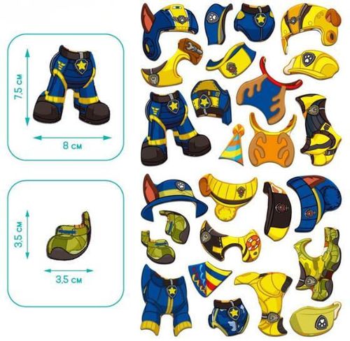 купить Головоломка Dodo 200698 Joc magnetic de îmbrăcat Chase și Rubble, seria Patrula cățelușilor, 26elem в Кишинёве 