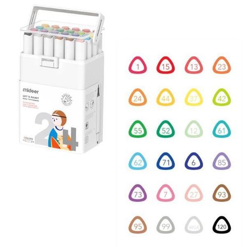 купить Набор для творчества Mideer MD4183 Set markere pentru schiță cu 2 capete, 24 culori в Кишинёве 