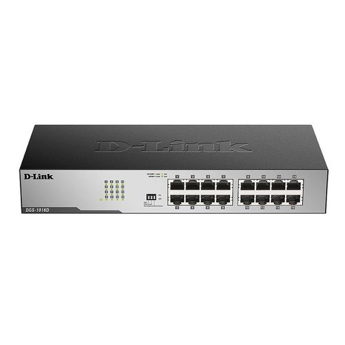 купить D-Link DGS-1016D/I1A Layer 2 unmanaged Gigabit Switch, 16 x 10/100/1000 Mbps Ethernet ports, Green Ethernet Metal case. External Power Supply + 19“ Rackmount kit included. в Кишинёве 